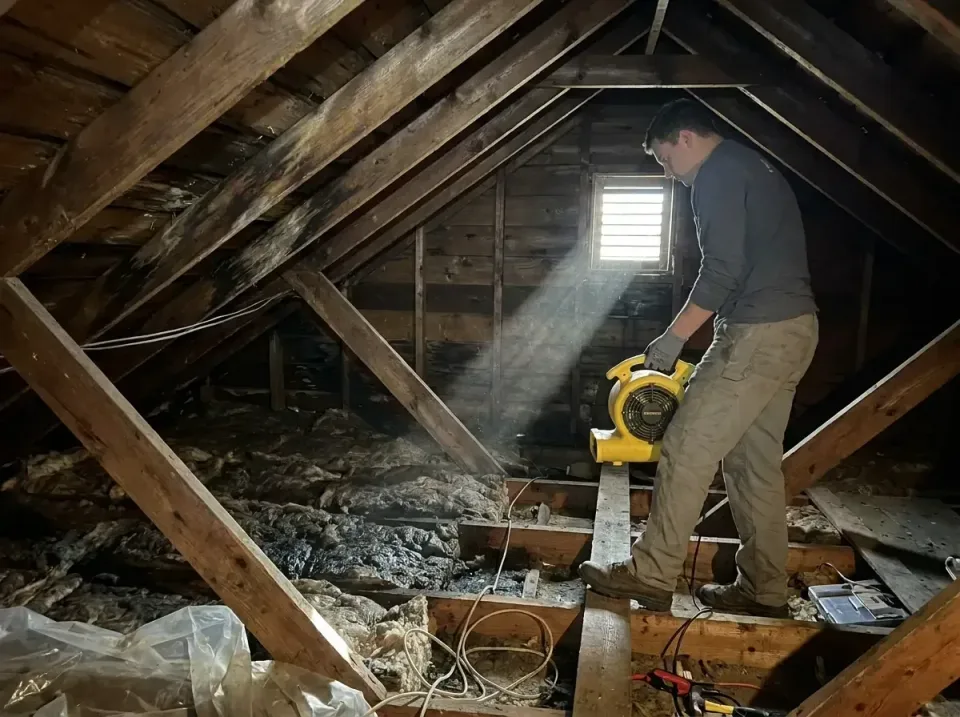 attic-water-damage-drying-proc-007 — frequently asked questions, Emergency Water Extraction & 24/7 Flood Response in Cheval,…